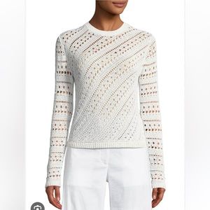 Theory Tissage Crochet Sweater